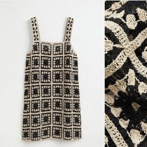 H&M Crochet-look Sleeveless Dress Size M